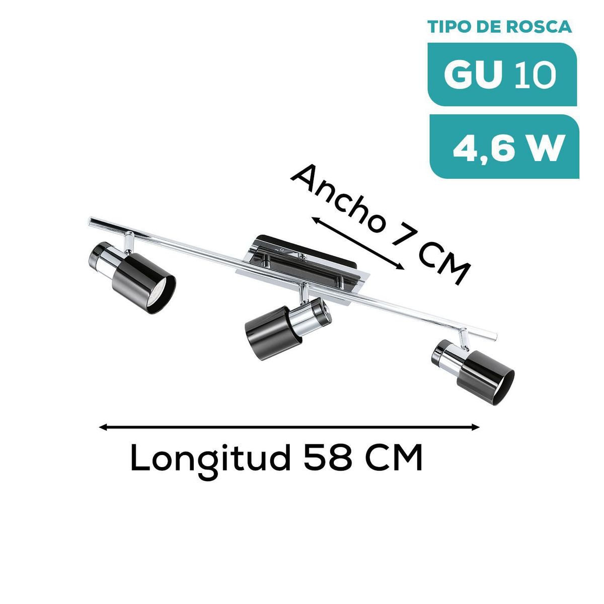 EGLO - Spot Eglo Davida 1 Gu10 - Led 3x5w