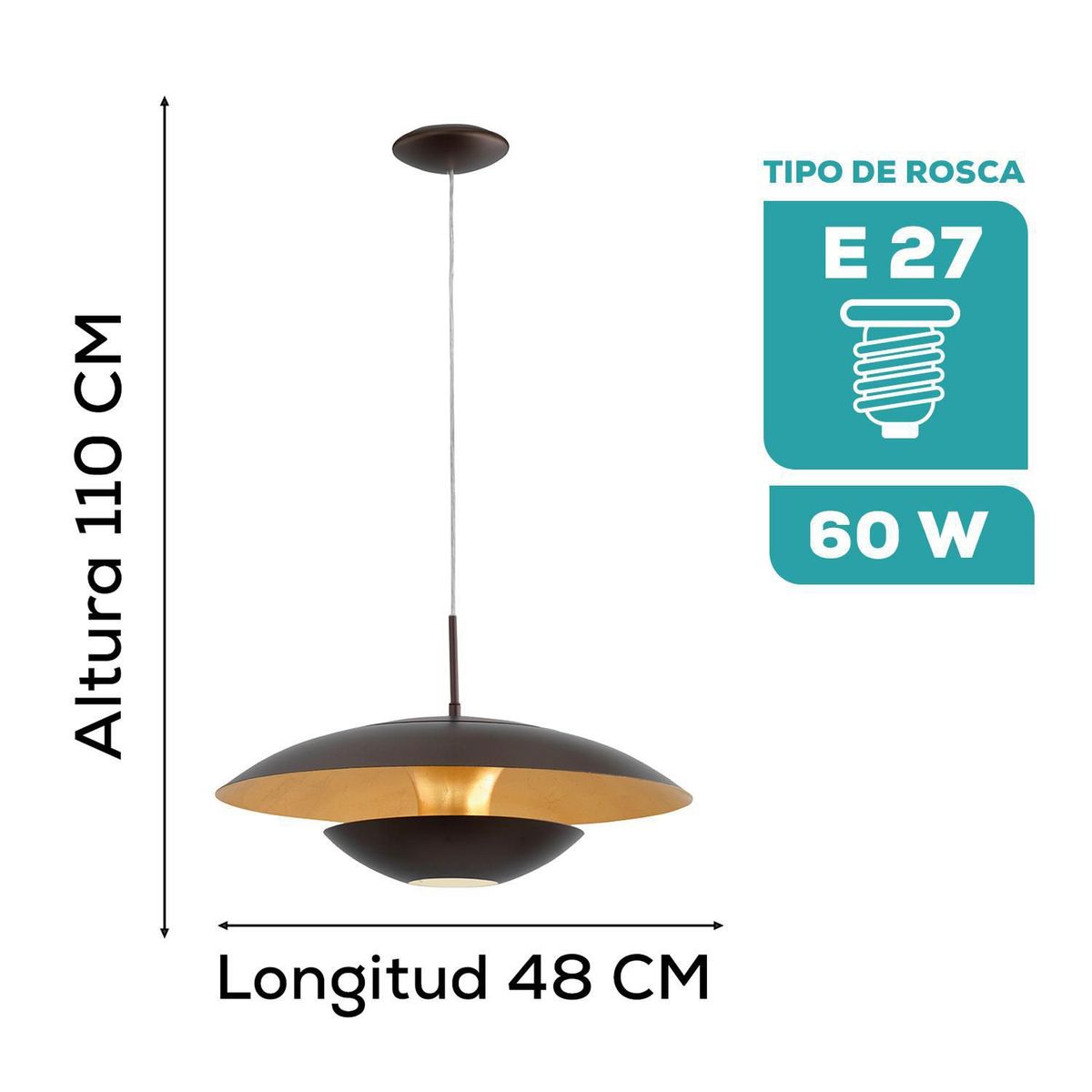 EGLO - Lámpara Colgante Nuvano Eglo