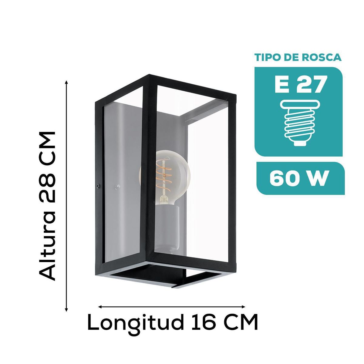 EGLO - Lámpara Aplique EgloCharterhouse E27 1x60w