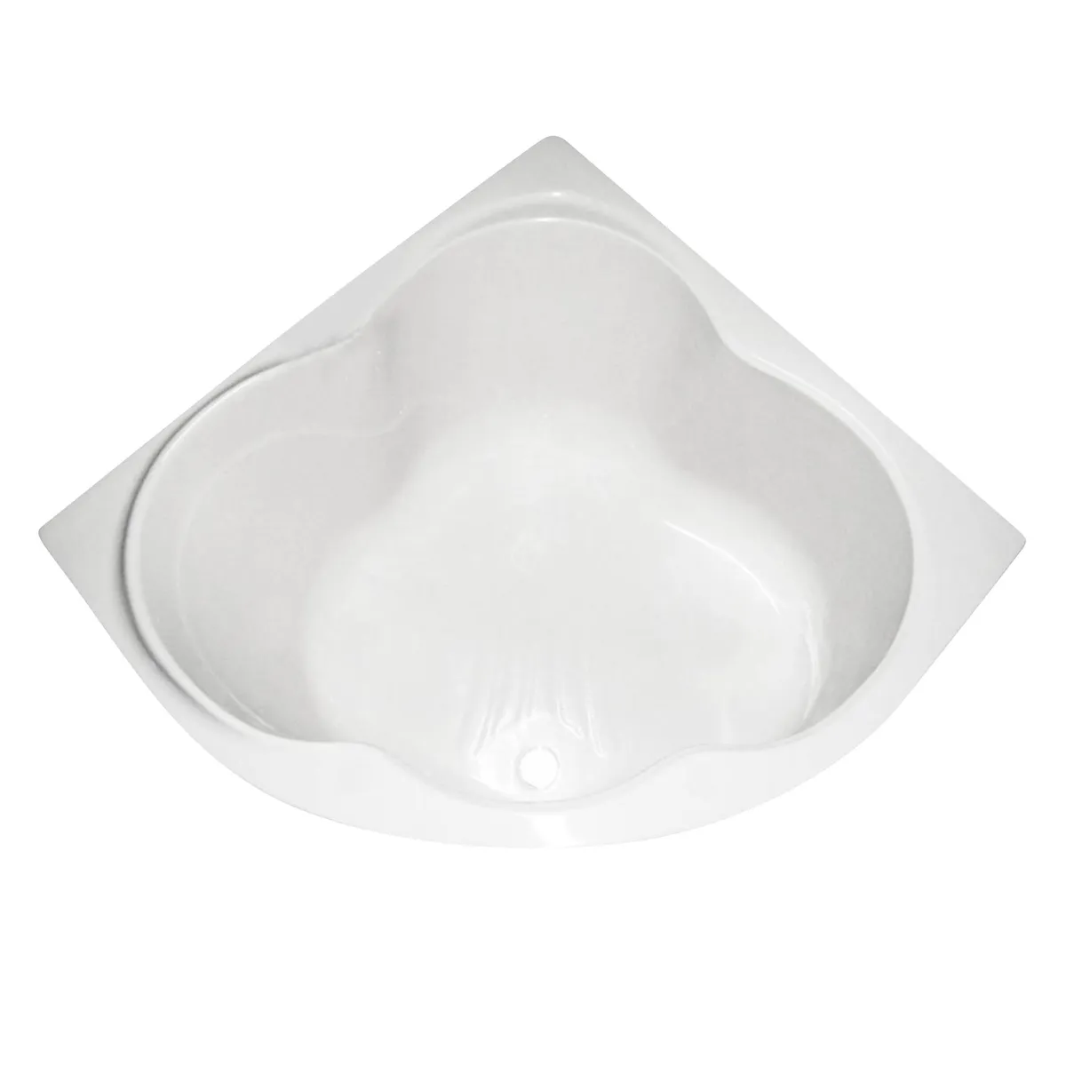 CUBA&SPA - Tina de Baño Esquinera Corian 131x131cm Blanca