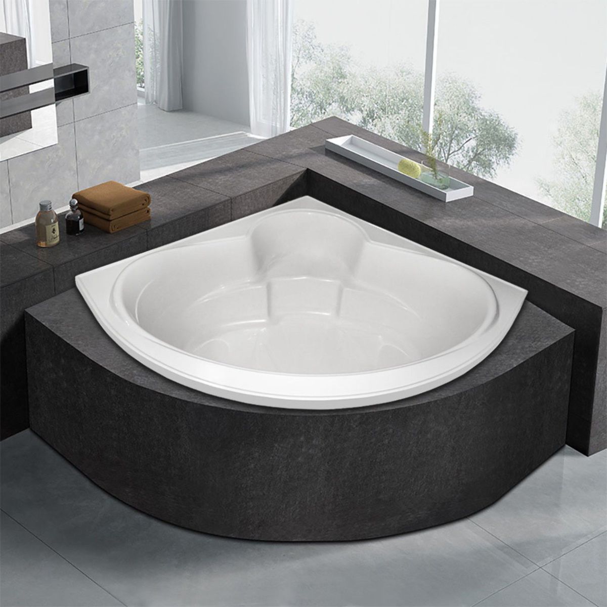 CUBA&SPA - Tina de Baño Esquinera Princess 150x150cm Blanca