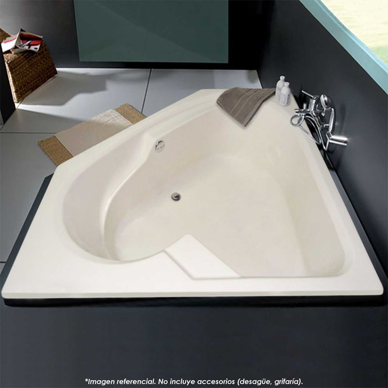 CUBA&SPA - Tina de Baño Esquinera Contesa 150x150cm Bone