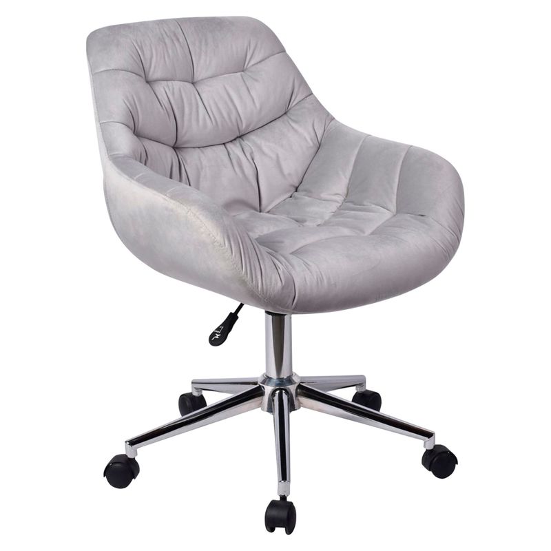 JUST HOME COLLECTION - Silla de escritorio Velvet Gris