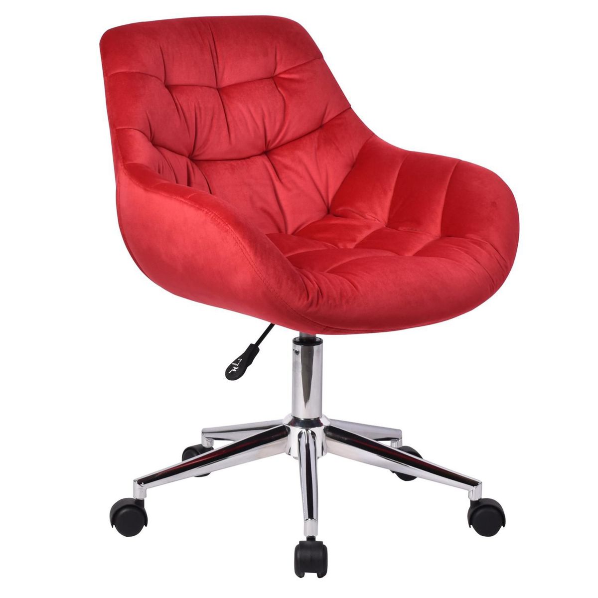 JUST HOME COLLECTION - Silla de Escritorio Velvet Rojo