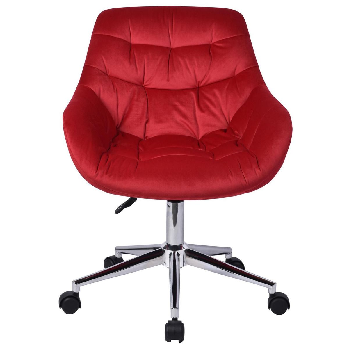 JUST HOME COLLECTION - Silla de Escritorio Velvet Rojo