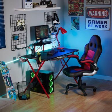 Escritorio Gaming Negro/Rojo