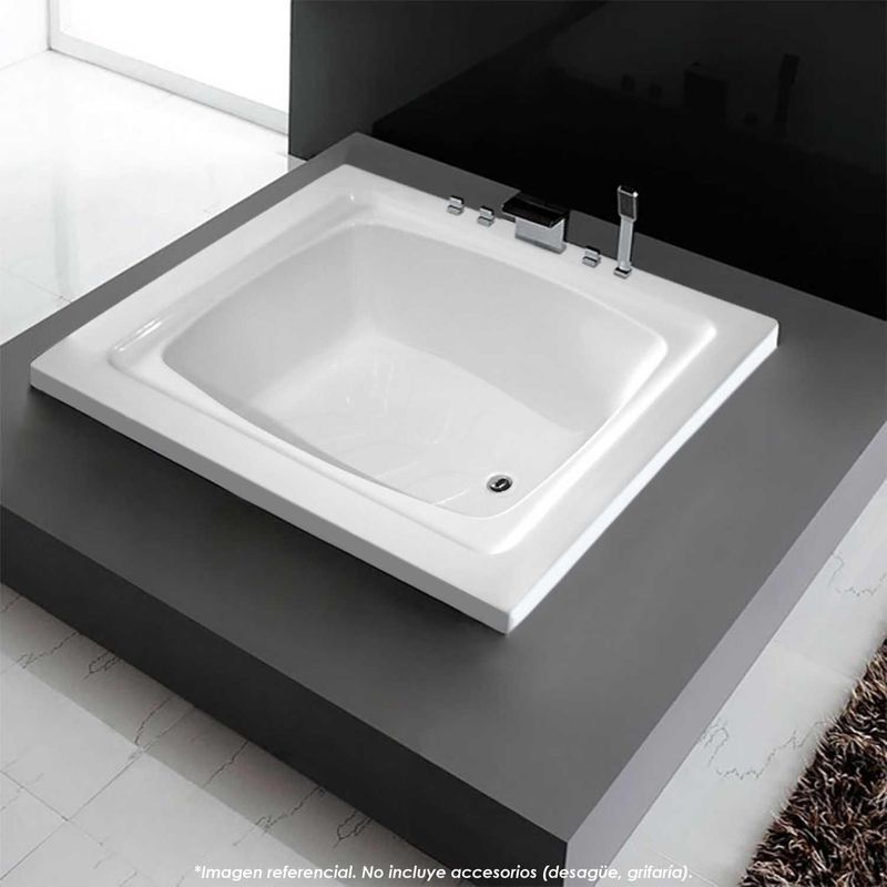  - Tina de Baño Rectangular Menina 106x90cm Blanca