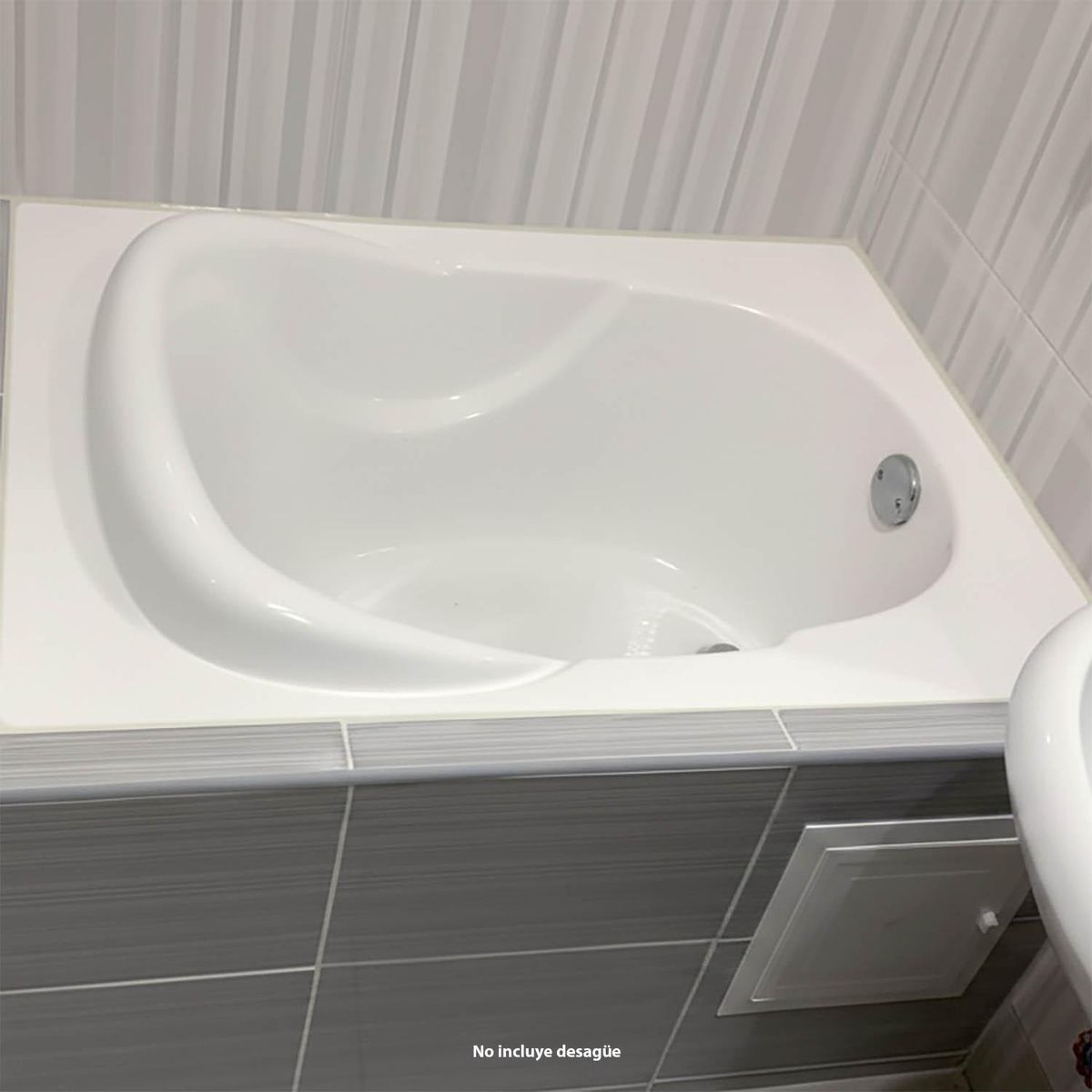 CUBA&SPA - Tina de Baño Rectangular Mini 110x76cm Blanca