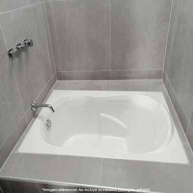 Tina de Bao Rectangular Moderna 121x90cm Blanca