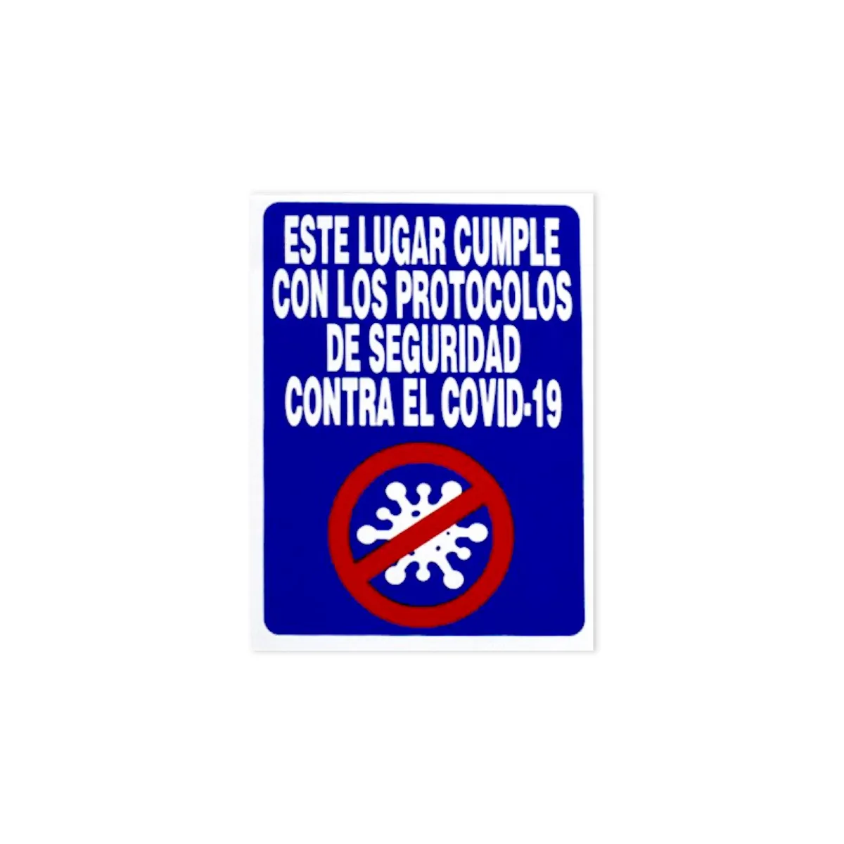 FIXSER - Señal de Protocolos Anti Covid-19 15x20 cm.