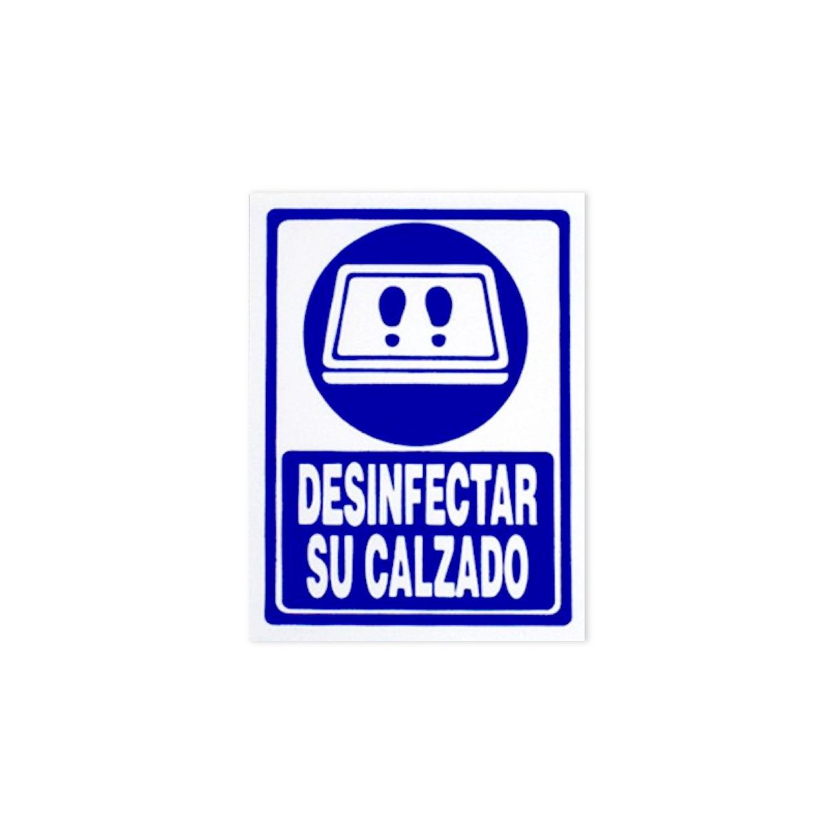 FIXSER - Señal de Desinfectar Calzado 15x20 cm.