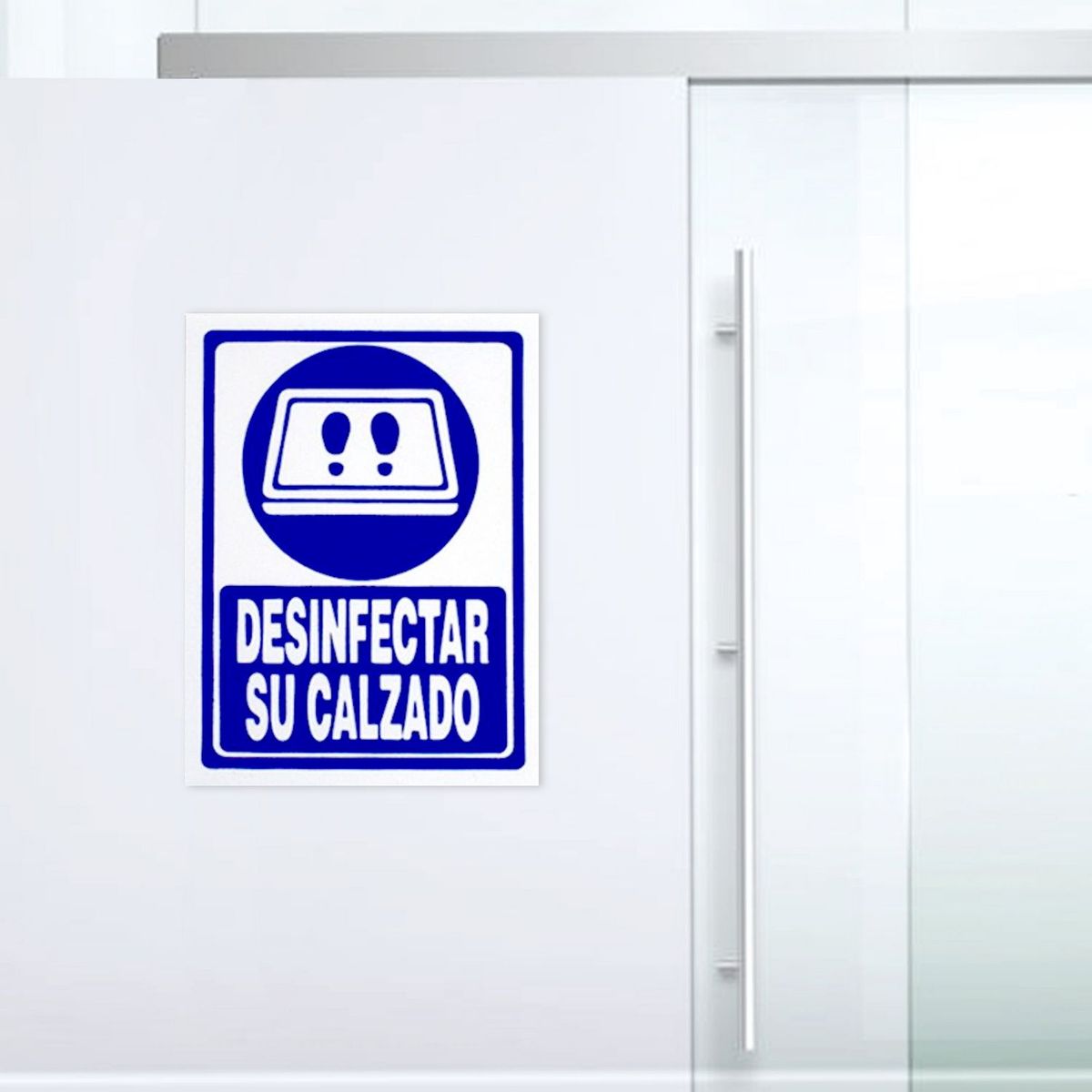 FIXSER - Señal de Desinfectar Calzado 15x20 cm.