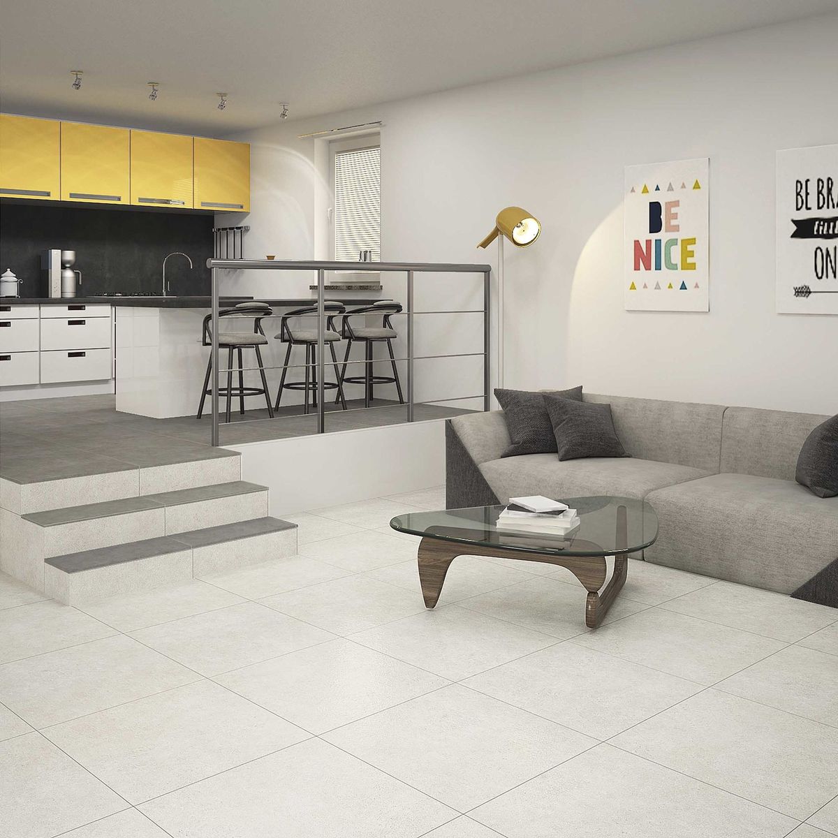 KLIPEN - Porcelanato Planet White Lapato 60x60cm 1.44m2