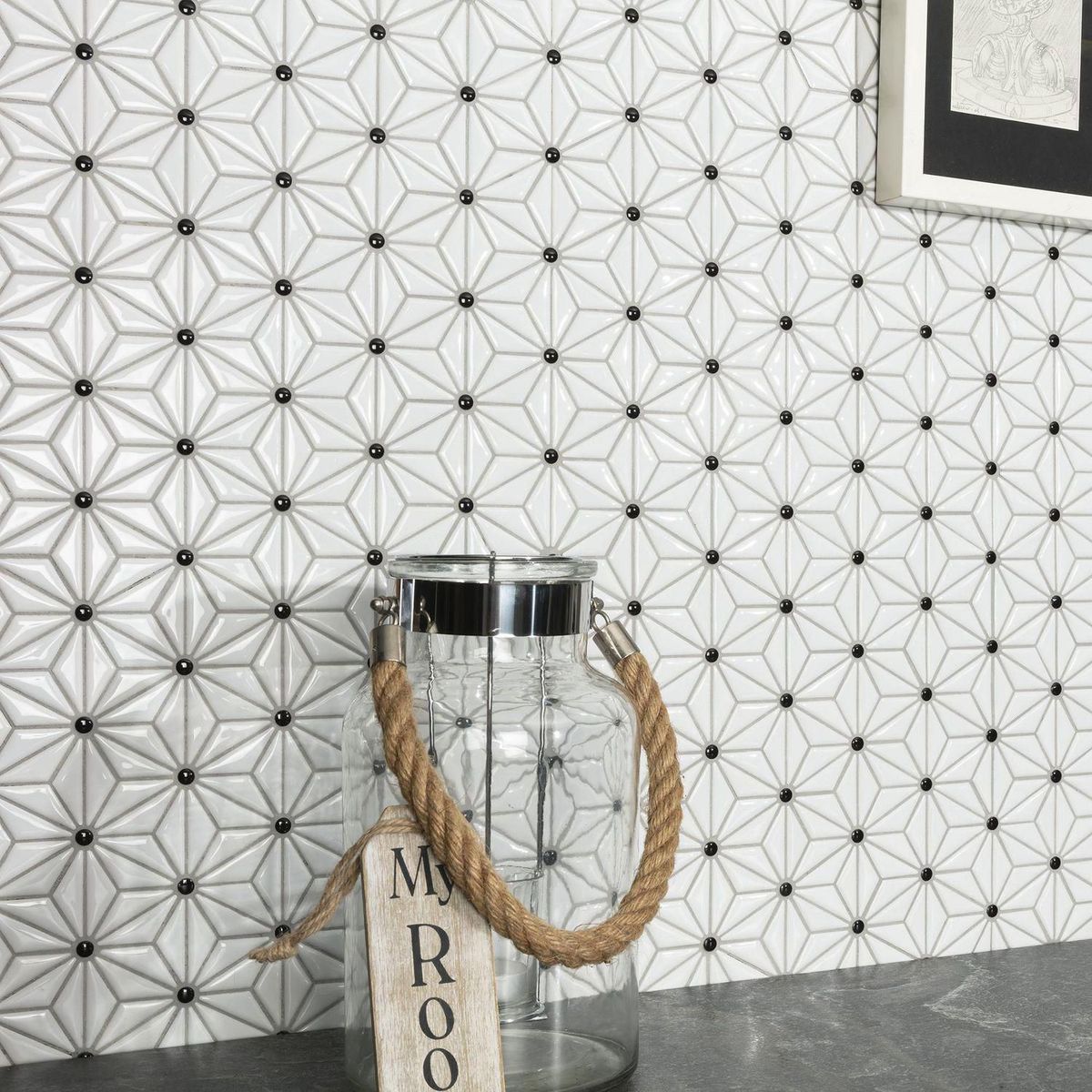 INTERMATEX - Mosaico Esmaltado Tech Tokyo White 29x30cm - Venta por unidad