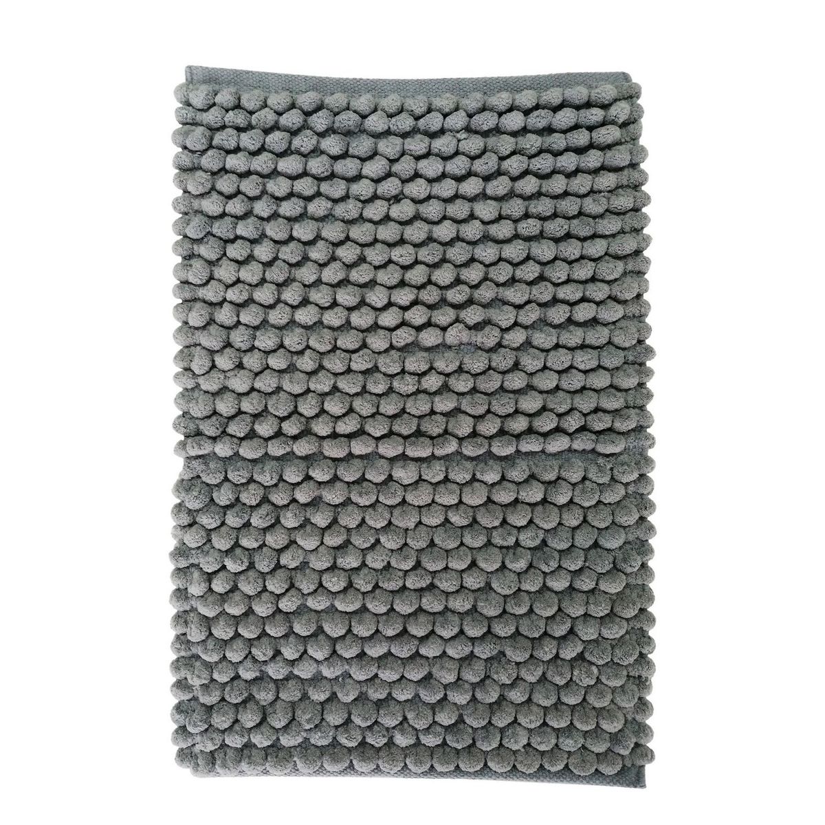 JUST HOME COLLECTION - Piso de Baño Rectangular de Algodón Cubes 40x60cm Gris