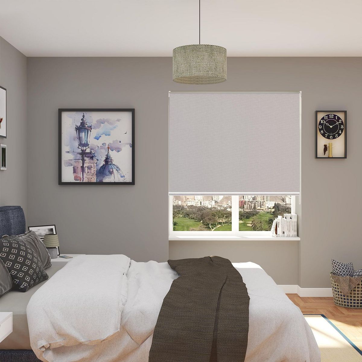 SUNLINE - Cortina Roller Blackout Premium Gris 50 x 240 cm