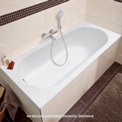 Tina de Bao Rectangular Galaxy 140x75cm Blanca