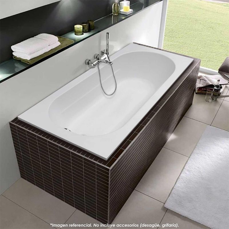 CUBA&SPA - Tina de Baño Rectangular Galaxy 148x75cm Blanca