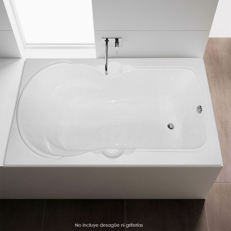 CUBA&SPA - Tina de Baño Rectangular Bambina 142x100cm Blanca