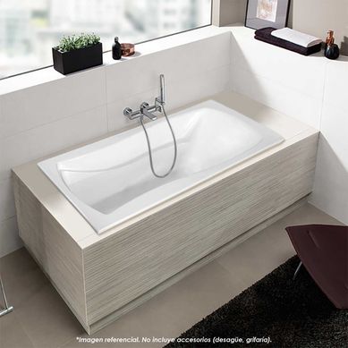 Tina de Bao Rectangular Akira 166x90cm Blanca
