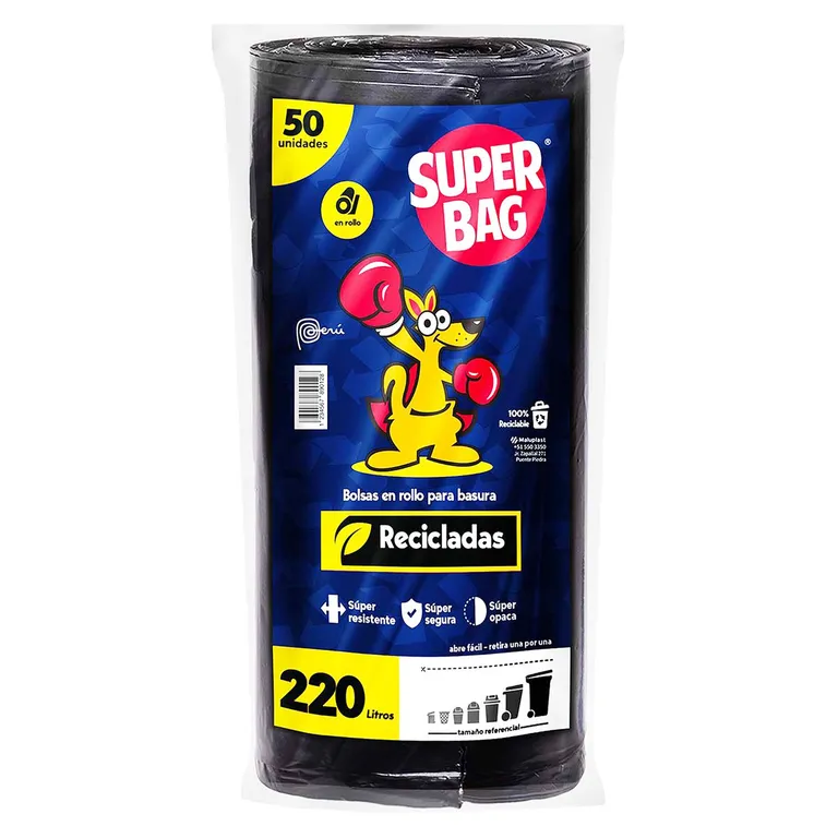 Bolsa en Rollo 220 Litros 50und SUPERBAG | Falabella Perú