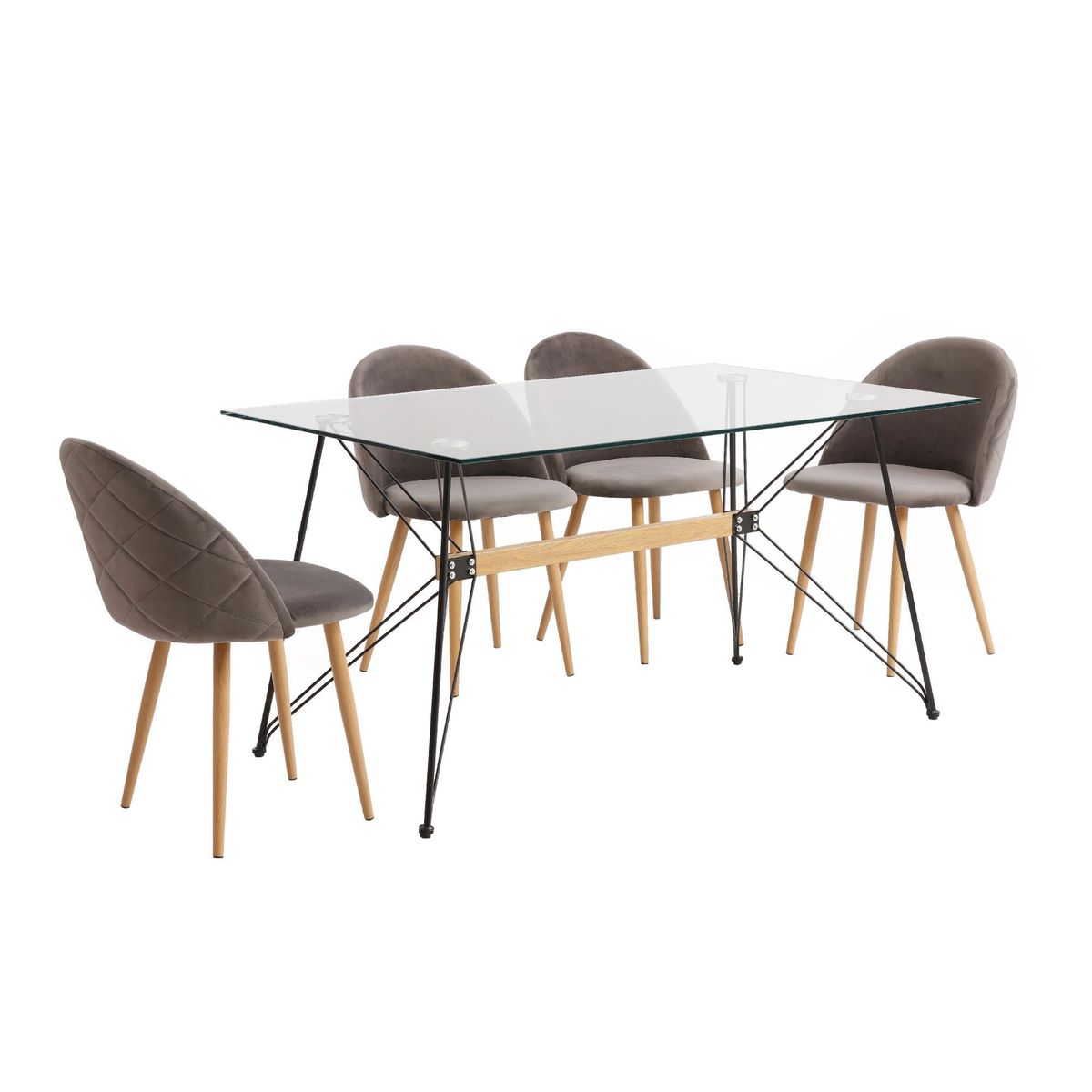 JUST HOME COLLECTION - Juego de Comedor 6 Sillas California