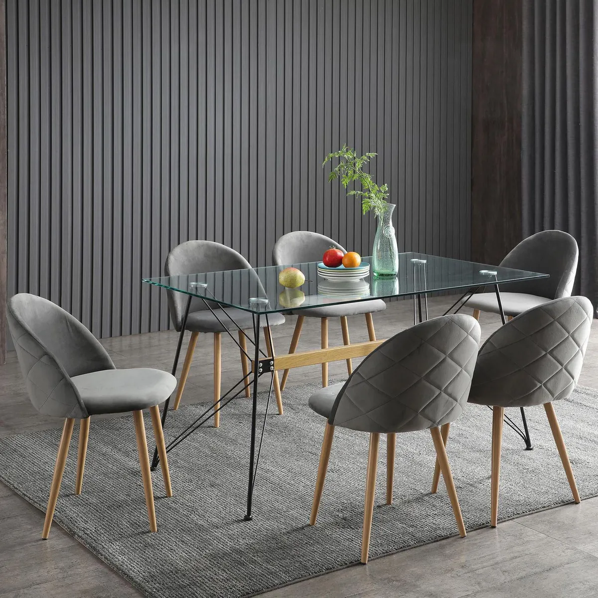 JUST HOME COLLECTION - Juego de Comedor 6 Sillas California