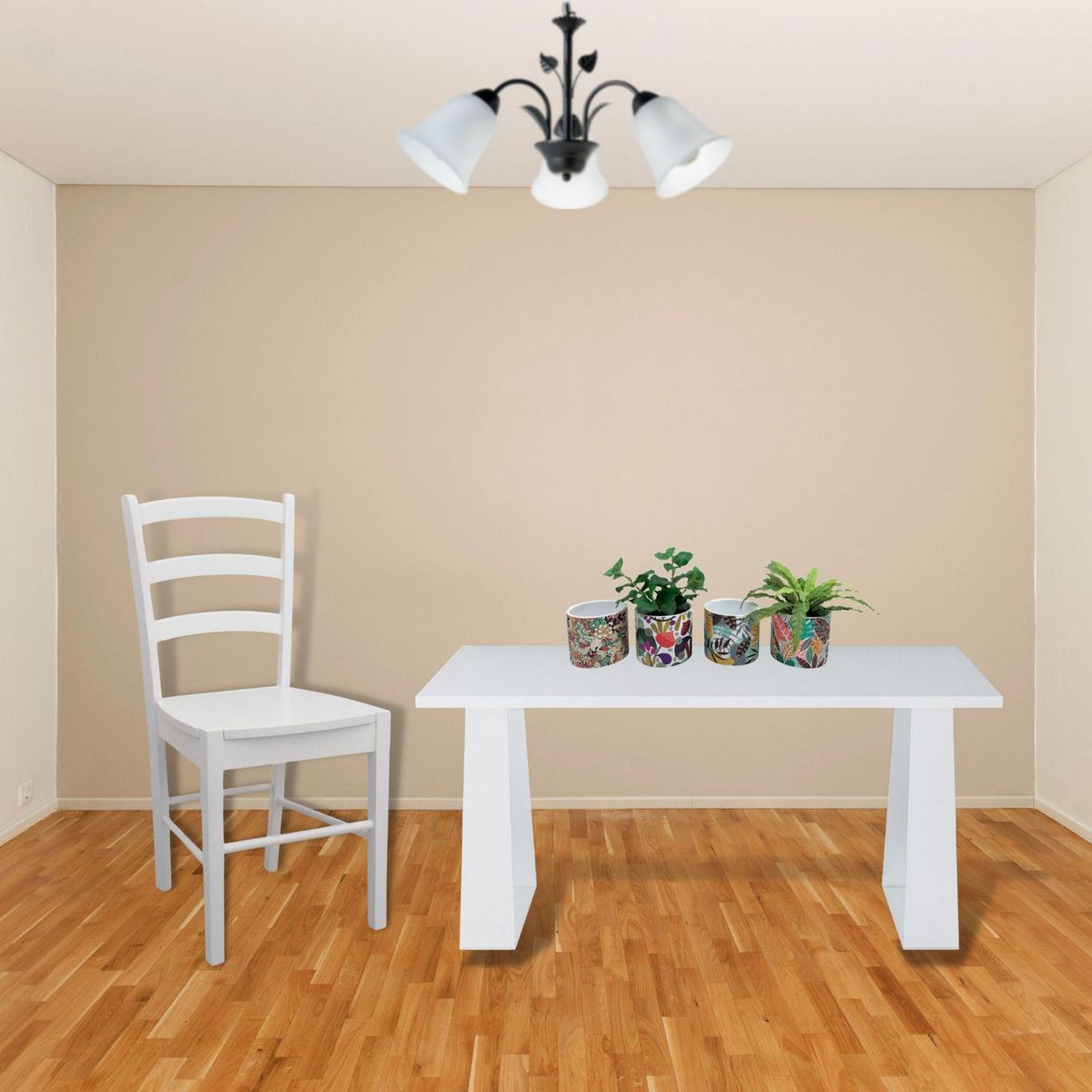 JUST HOME COLLECTION - Silla de Madera Blanco