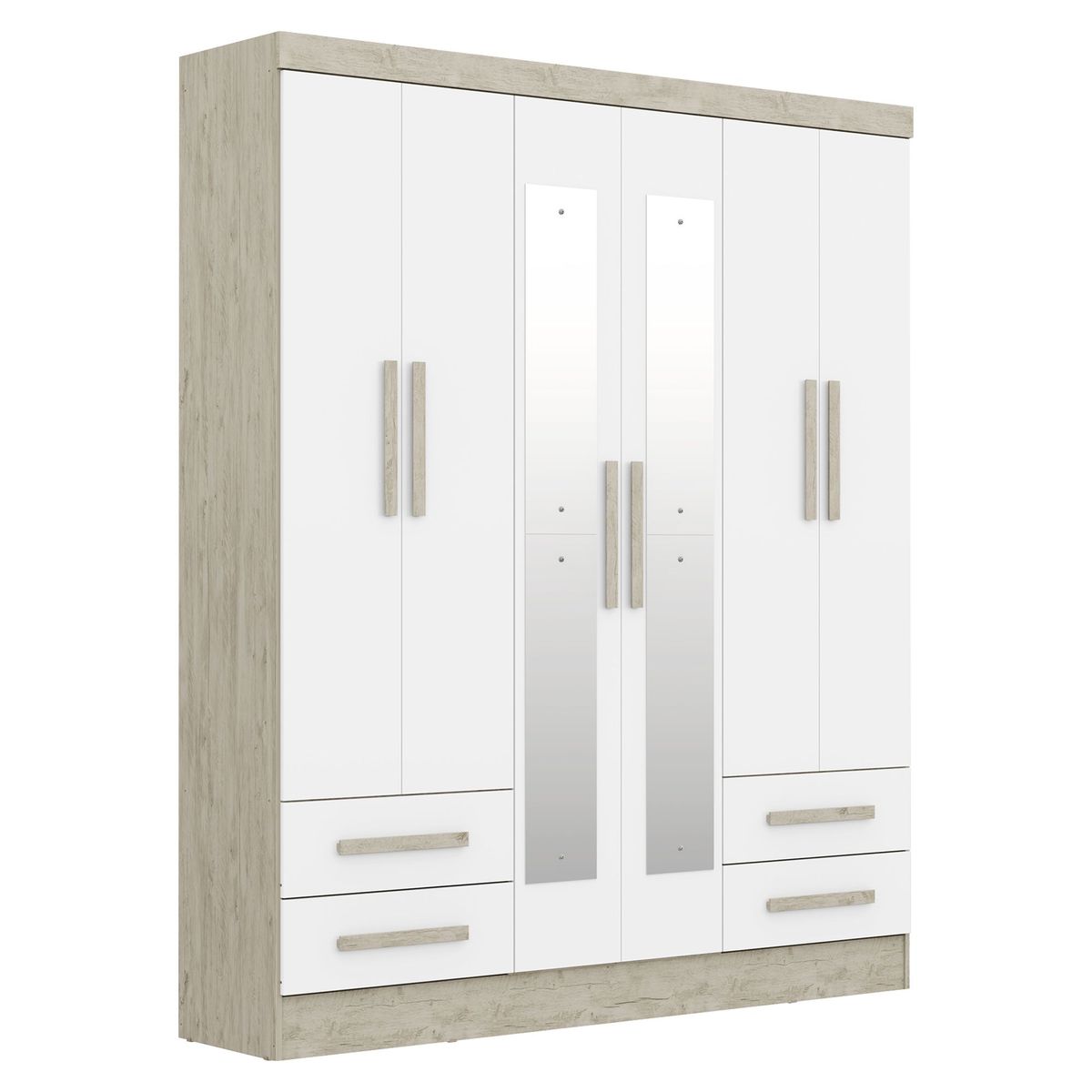 CASA BONITA -  6 Puerta(s) 4 Cajón(es) 3 Repisa(s) 164x195x47 cm Blanco