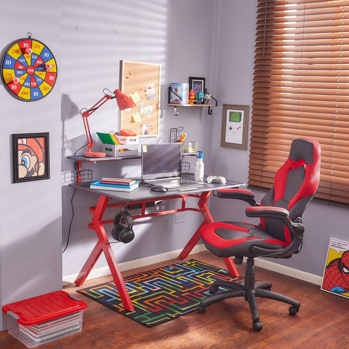 JUST HOME COLLECTION - Silla Gamer Racing Negro/Rojo