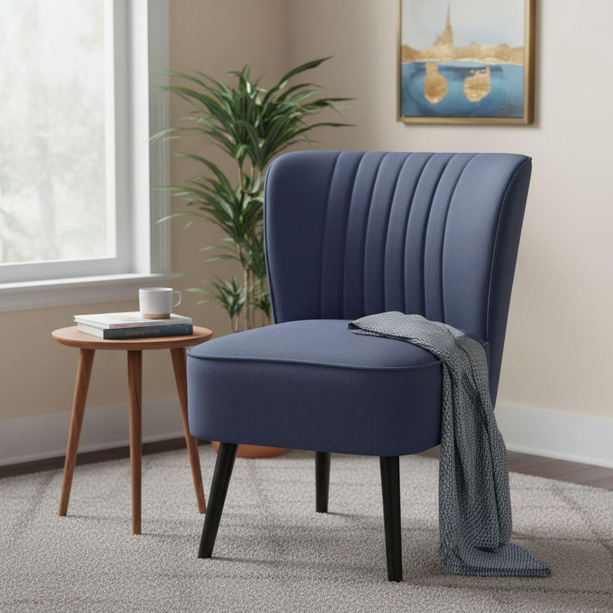 JUST HOME COLLECTION - Poltrona 1 Cuerpo Rabat Azul Navy