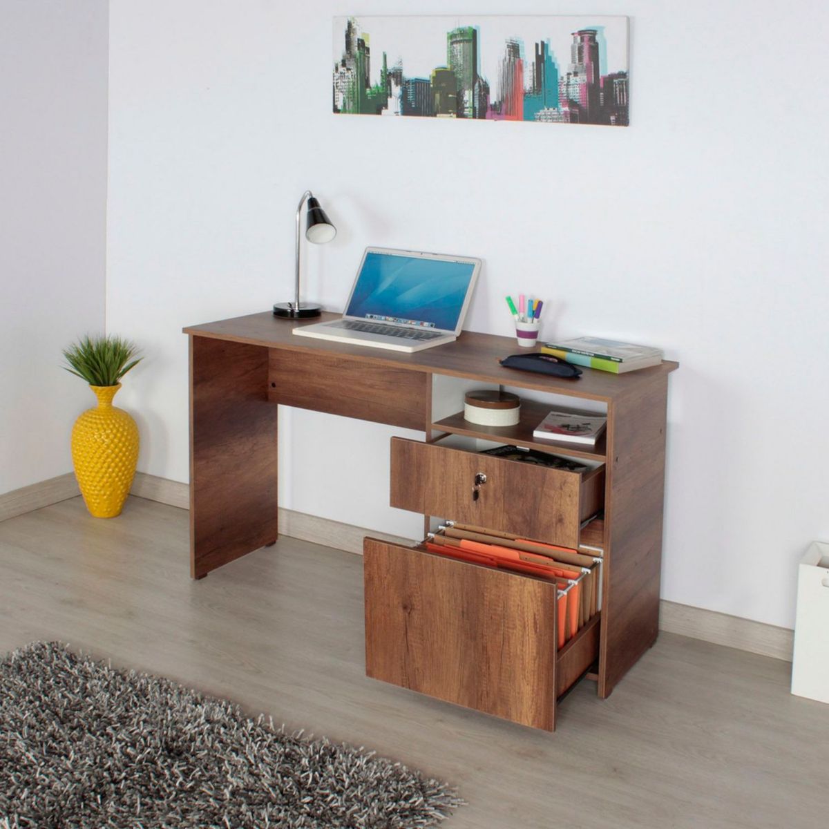 JUST HOME COLLECTION - Escritorio Caramelo Melamina Kazan