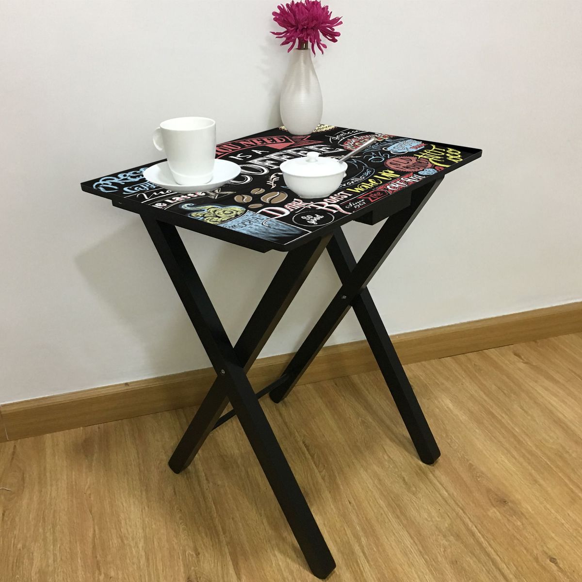 JUST HOME COLLECTION - Mesa Auxiliar plegable Coffee