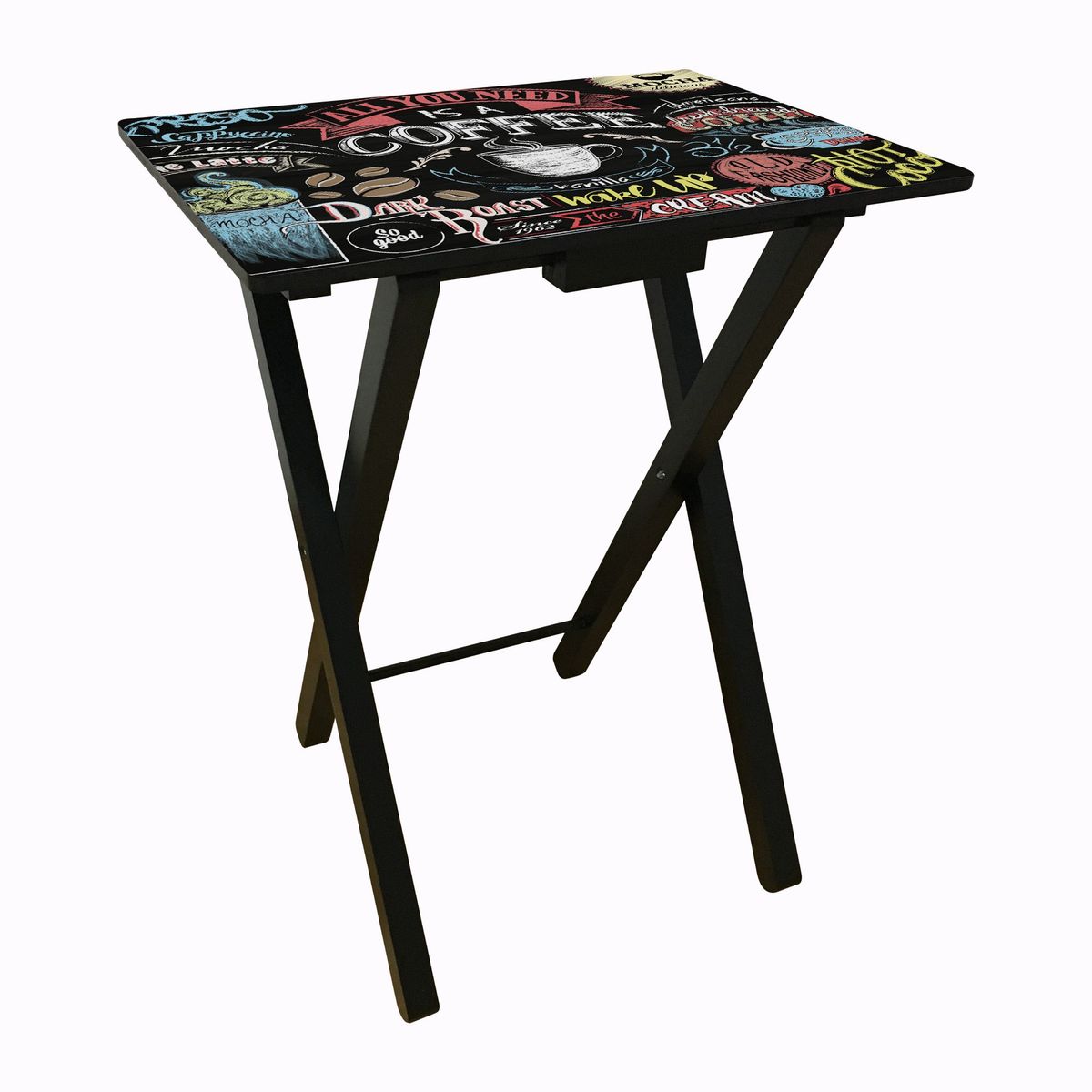 JUST HOME COLLECTION - Mesa Auxiliar plegable Coffee