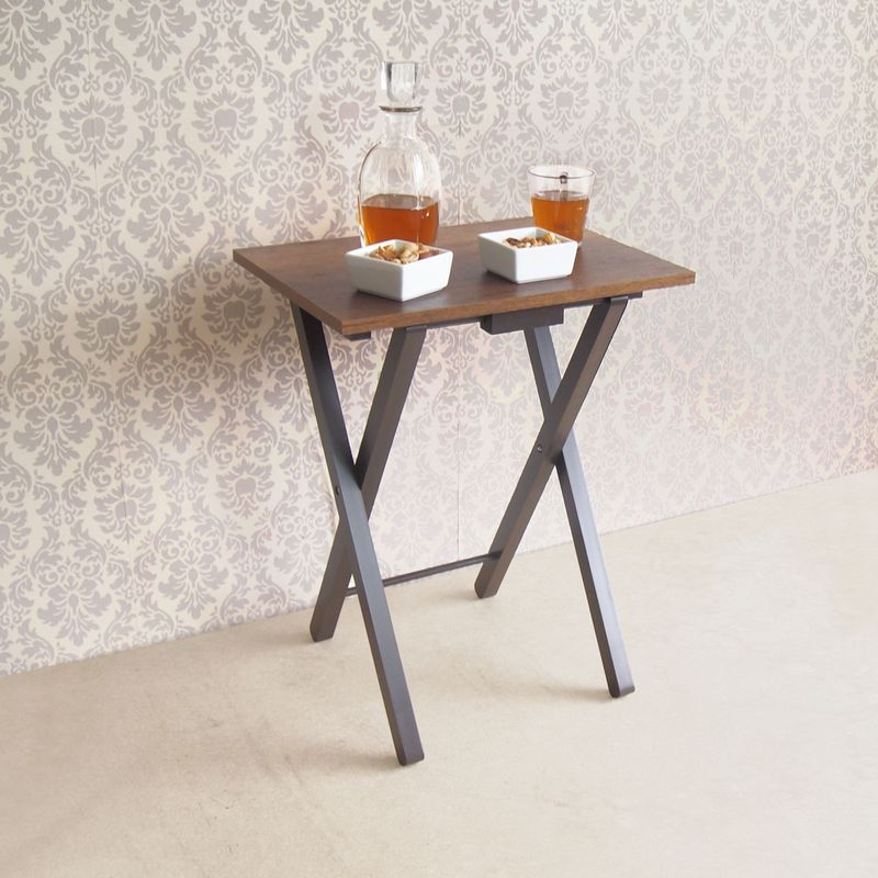 JUST HOME COLLECTION - Mesa Auxiliar plegable Caramelo