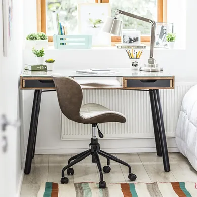 Escritorio Roble de Vidrio Bento