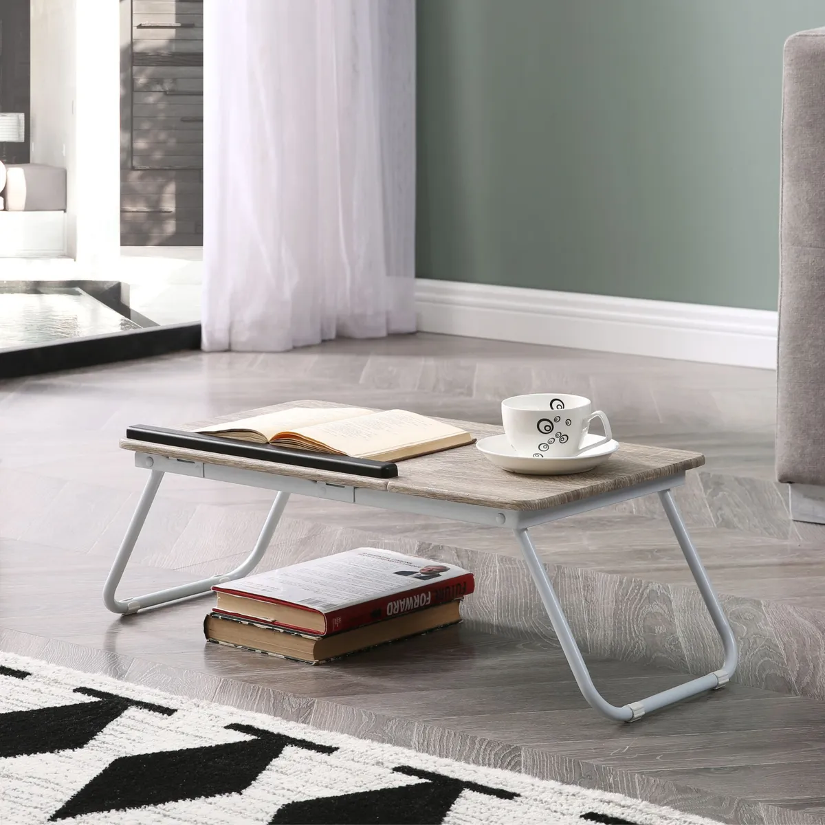 JUST HOME COLLECTION - Mesa para laptop Miel/Wengue