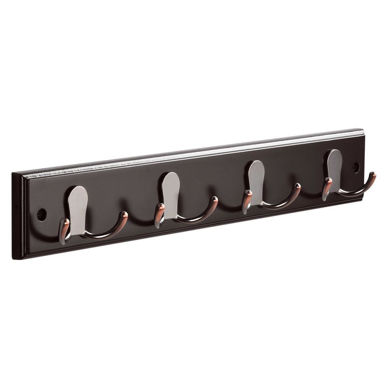 JUST HOME COLLECTION - Perchero de Pared 4 Ganchos Doble Expresso