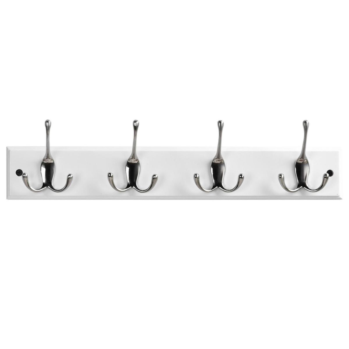 JUST HOME COLLECTION - Perchero de Pared 4 Ganchos Triple Blanco
