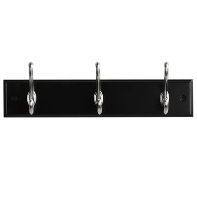 Perchero de Pared 3 Ganchos Negro