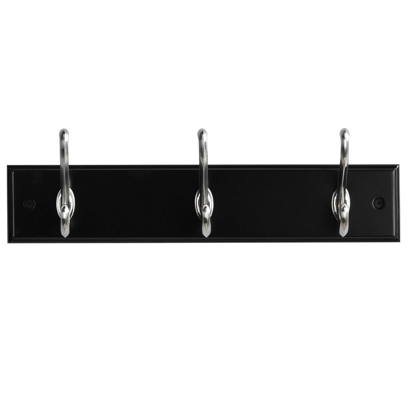 JUST HOME COLLECTION - Perchero de Pared 3 Ganchos Negro