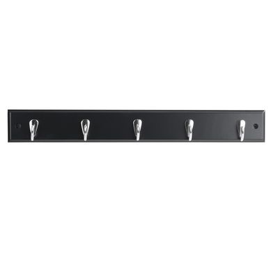 Perchero de Pared 5 Ganchos Negro