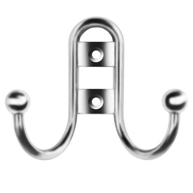Perchero de Pared 2 Ganchos Nickel