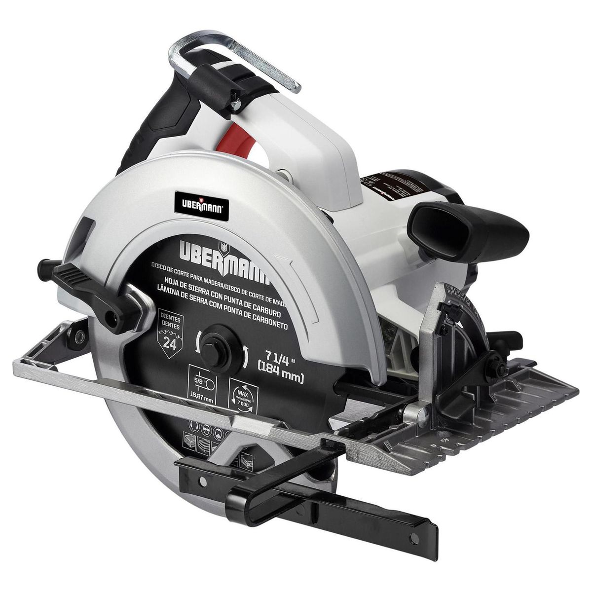 UBERMANN - Sierra Circular Eléctrica Ubermann 7 1/4" 1800W + Lijadora Orbital Eléctrica 280W Ubermann