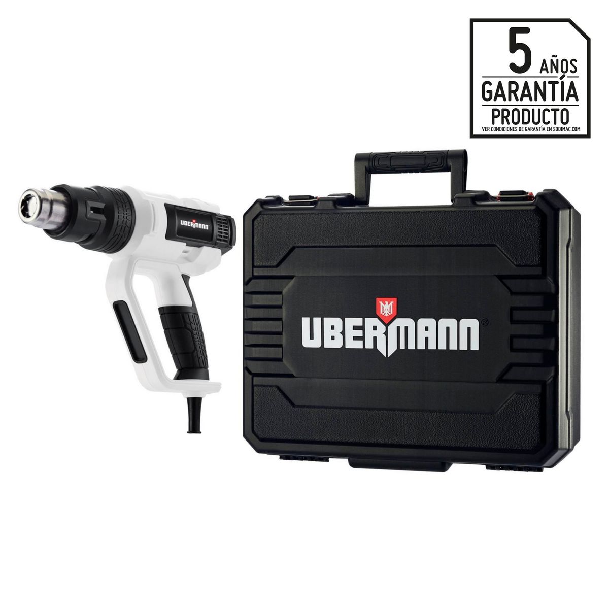 UBERMANN - Pistola de Calor Digital Eléctrica Ubermann 1800W