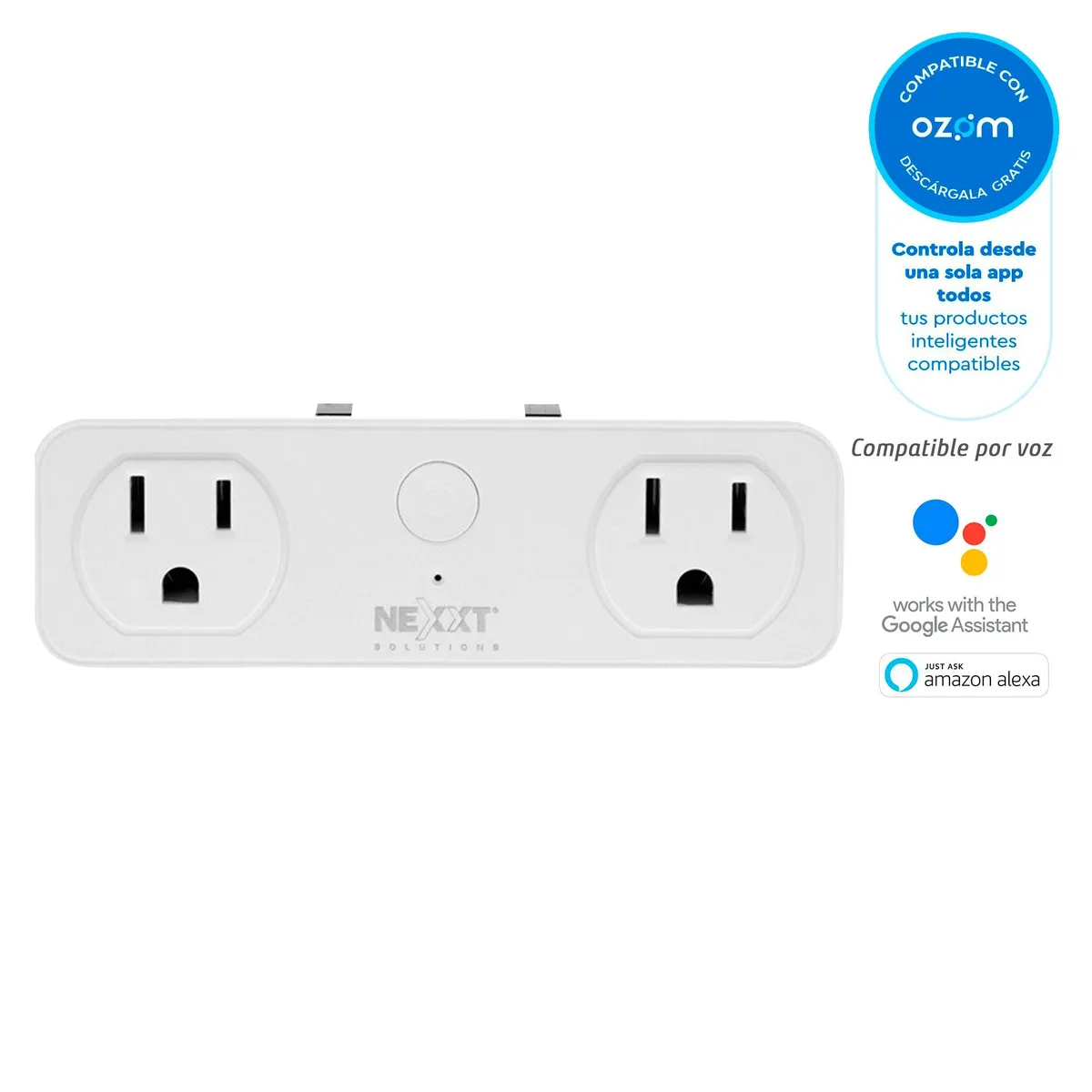 NEXXT SOLUTIONS - Protector de Sobretensión Inteligente 2 Tomas