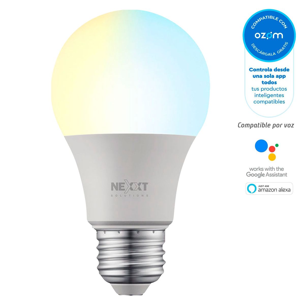 NEXXT SOLUTIONS - Bombilla Inteligente Wi-Fi Led Blanco