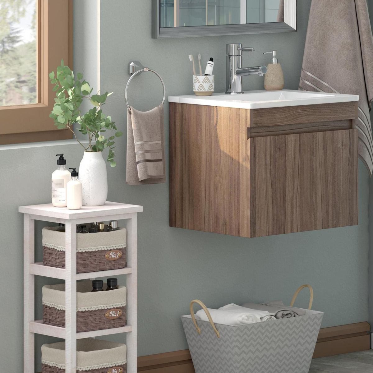 SENSI DACQUA - Set de Accesorios para Baño 3 piezas Roma