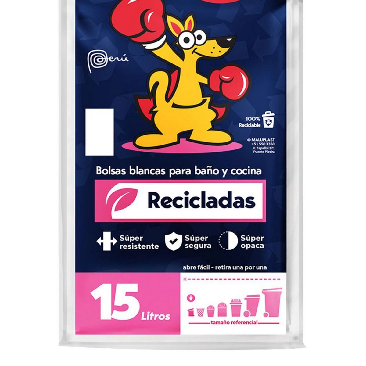 SUPERBAG - Bolsas para Baño y Cocina 15L 20 unidades