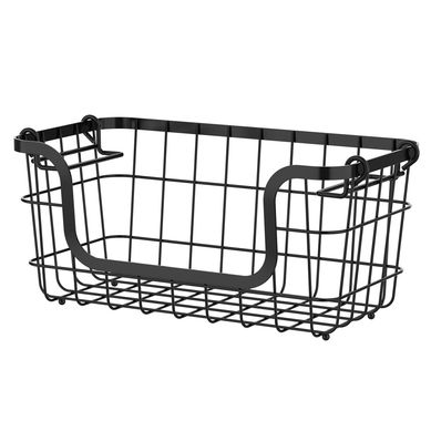 Canasto de Metal Apilable Negro